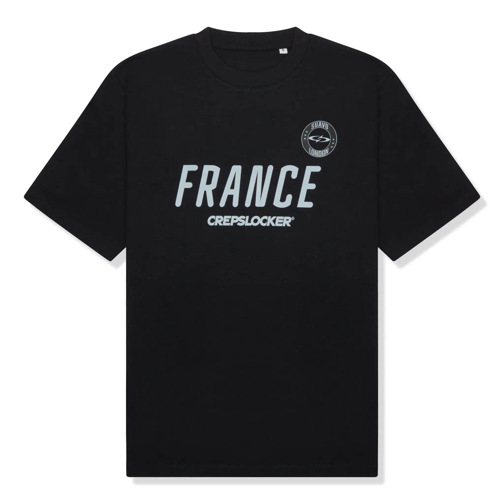 Front View of Suavo London x Crepslocker France T-Shirt